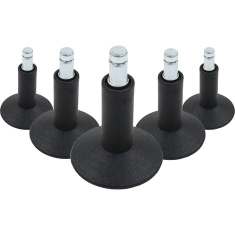 5x Bodengleiter STAND groß No. 12 Stift 11mm / 65 mm Standfüße (5er Pack) hjh OFFICE (1/5)