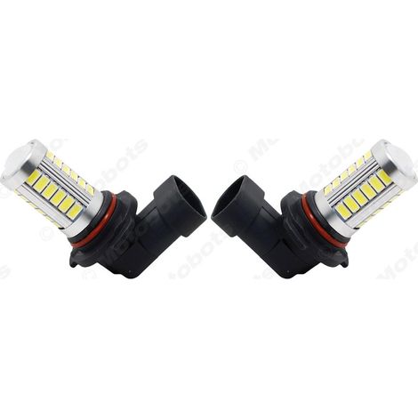 Phares antibrouillard et phares LED pour voiture 9005 9006 HB4 5630 33SMD, haute luminosité 6500k 6,6W. (1/4)