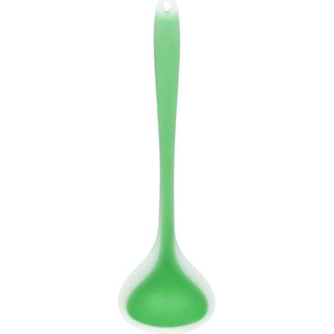 1 Cuillère en silicone, antiadhésive, manche nylon, ustensile cuisine, pour soupe restaurant famille (1/5)