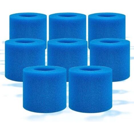 Lot de 10 Cartouches éponge pour Bestway Filtre de Piscine Taille 6, Type VI pour Piscine Compatible avec Bestway 58383 Les filtres, réutilisables (1/5)
