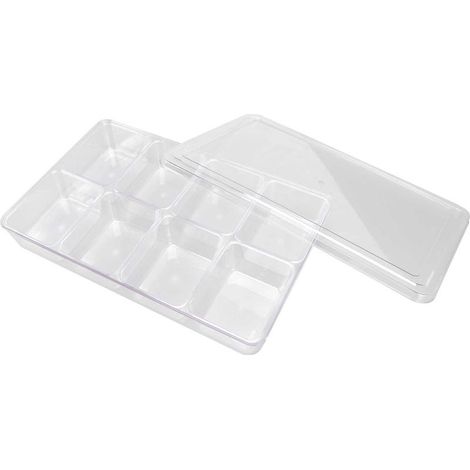 Boîte à condiments classée, résistante à la chaleur, grande capacité, en plastique, distributeur de condiments pour céréales, 8 compartiments (1/5)