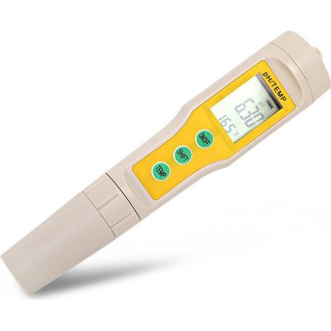 Testeur de pH électronique, testeur numérique de température PH EC 4 en 1 avec test d'affichage LCD pour piscine, aquarium, étang, (1/5)
