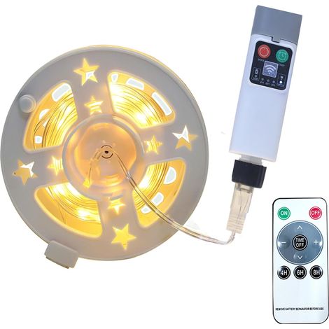 Guirlande LED 5m 50 lampes 8 modes étanche USB blanc chaud (1/5)