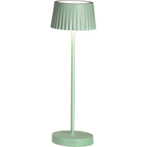 Lampada da tavolo LED 12x38 cm senza fili ricaricabile USB touch MACAO Salvia (1/5)