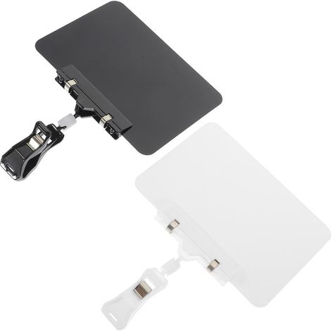 de porte étiquettes en PVC noir avec clips pour un festival (1/5)