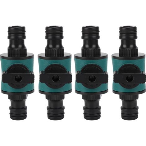 Lot 4 adaptateurs tuyau arrosage – double tête plastique étanche – anti-fuite – système irrigation