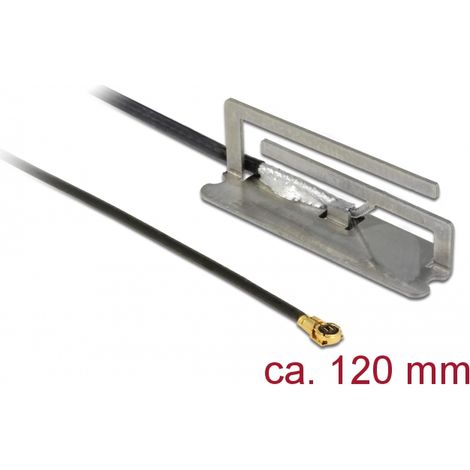 Antenne WLAN MHF IV/HSC MXHP32 kompatibler Stecker 802.11 ac/a/h/b/g/n PIFA 1,6 dBi 120 mm intern Delock