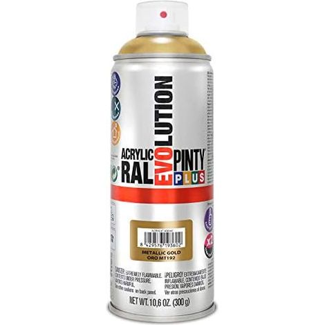 PintyPlus Evolution Metallic-Sprühfarbe – Elegantes Gold 520 cc MT192 (1/2)