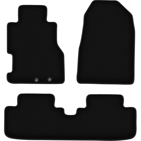 Tappetini in velluto nero BASIC per: Honda Civic VII 3 porte hatchback, coupé (2001-2005) (1/5)