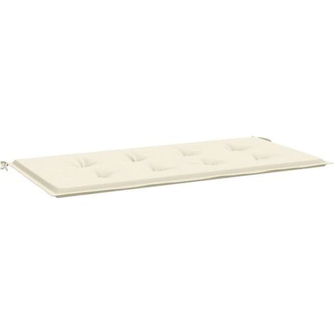 Coussin beige pour banc de jardin, mesurant 100x50x4 cm, en tissu Oxford.