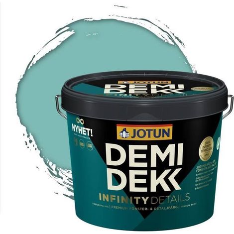 Peinture Bois - JOTUN - Lasure Opaque Satinée - RAL 6027 - Vert Clair - 3L (1/2)