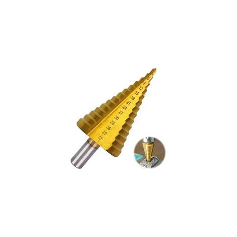 Foret Etage,Foret Etage Metal,Foret Metal,Fraiseuse A Metaux,Fraise Bois,4-42 Mm,MèChes Coniques Hss,Convient Pour Le Bois, Le Plastique, Le MéTal