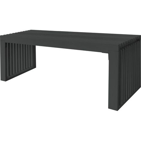 Home Deluxe - Sitzbank aus Holz LORA Schwarz - 110 cm I Gartenbank , Parkbank, Sitzgelegenheit  Sitzbank schwarz Holz, Sitzbank Kiefernholz schwarz, Sitzbank modern schwarz,
