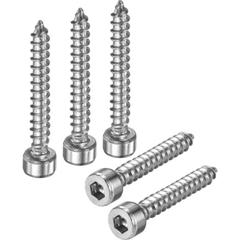 50-Pack Vis Auto-Taraudeuse À Tête Hexagonale Creuse, M4x30mm Acier Inoxydable À Entraînement Hexagonal Pour Meubles/Machines/Projets DIY, Vis À creuser Hexagonales (1/5)