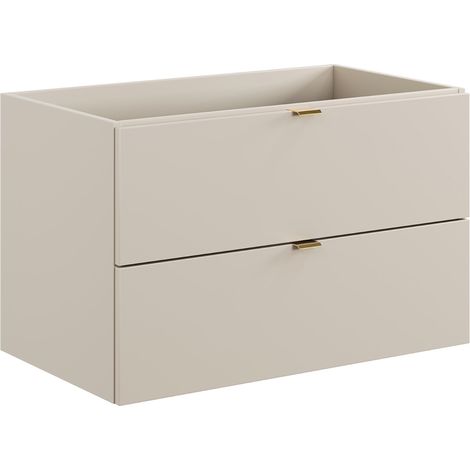 Waschtischunterschrank 80cm Azel mit 2 Schubladen, Kaschmir