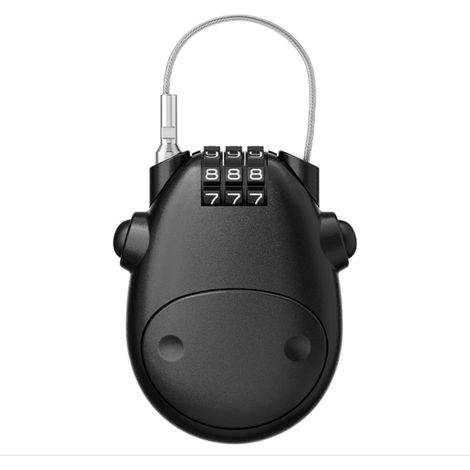 Cadenas Code à 3 Chiffres,Petits Cadenas Cable avec 75cm Câble Rétractable,Serrure à Combinaison,Serrure à Bagages,Cadenas Trotinette pour Moto,Vélo,Valises,Armoire
