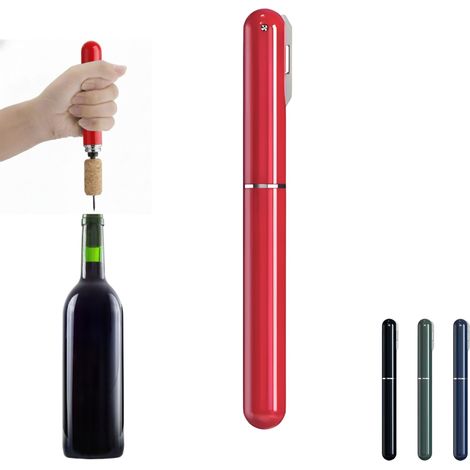 Apribottiglie Vino Cavatappi a Pressione con Pompa Aria Compressa Portatile