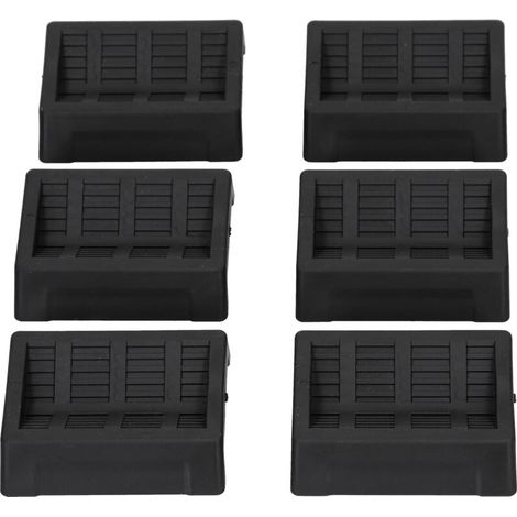 Meubles roulettes Tasses en Caoutchouc Meubles sous-Verres Bouchons De Lit pour Lit Chaise Cabinet Canapé Placard Noir (1/5)