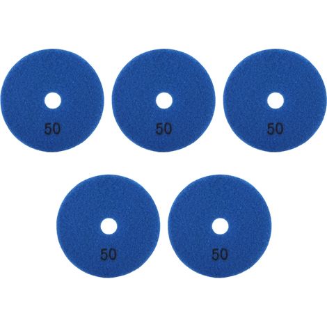 5Pcs 4in Diamond Wet Polishing Pads Soft Grinding Disc Kit for Marble Granite Ceramics50 Grits