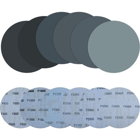 125mm Disque Poncage Grain 800/1000/1500/2000/3000/5000, 30pcs 5 inch Papier Poncer Disques Abrasif pour Ponceuse Excentrique Papier de Verre (1/5)
