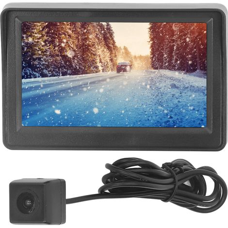 Caméra de recul avec moniteur 4,3 pouces, système de stationnement étanche avec vision nocturne pour camping-cars, remorques, camions et pick-ups. Caméra de plaque d'immatriculation. (1/5)