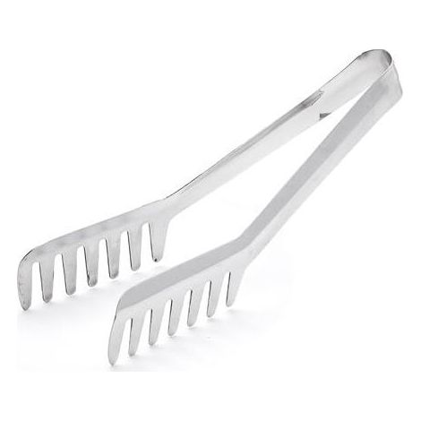 Pince à pâtes en acier inoxydable - 22 x 6 cm - Argent - Adaptée aux restaurants occidentaux et aux buffets (1/5)