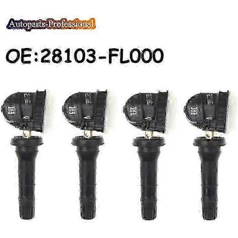 Lot de 4 capteurs de pression des pneus TPMS 433 MHz (références : 28103-FL000, 28103FL000, 28103-FL00A) pour Subaru XV, Outback, Ascent et Impreza (2017-2022). (1/5)