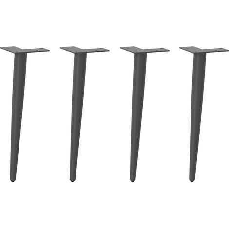 Couchtischbeine Konische Form 4 Stk. Anthrazit 42-43 cm Stahl