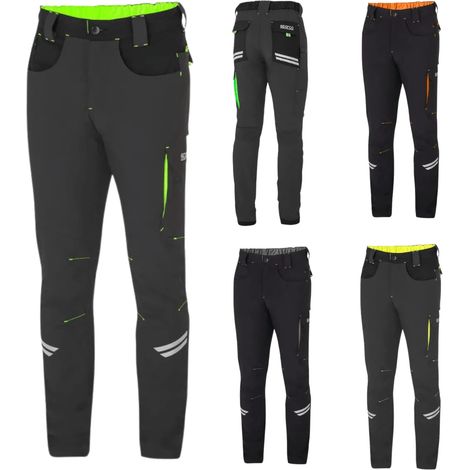 Pantaloni da Lavoro Estivi Sparco Tech Light Kansas Grigio-Verde XL
