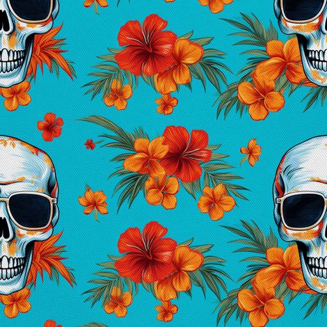 Tela Oxford decorativa para exteriores - Motivo de calavera I DX4155 (1/5)