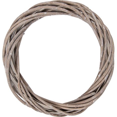 Couronne Décorative pour Porte, Mur et Table en Rotin Marron Rustique Ø 20 x 3 cm - PANGIVO (1/2)