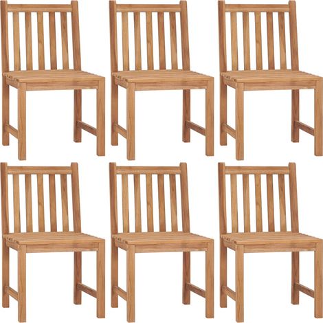Maison Exclusive - Gartenstühle 6 Stk. mit Kissen Massivholz Teak