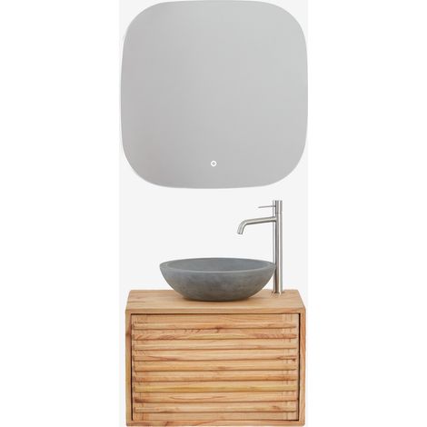 SKLUM Hängendes Badezimmermöbel-Set 60x45 cm aus Deleyna-Holz (1/5)