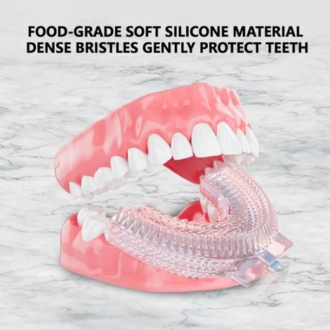 Brosse À Dents Électrique Enfant U Forme Dinosaure Rechargeable 2-6 Ans Étanche Silicone Doux (1/5)