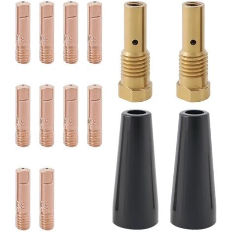 Ensemble de 14 Pièces Embouts de Buse sans Gaz à Noyau de Flux de 0,9 Mm K3493-1 Compatible avec Forney Easy Weld Compatible avec Lincoln