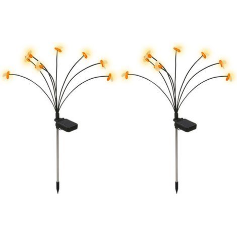 Lampe Solaire Exterieur, 2 Pièces Lampes Solaire de Jardin étanches Petite abeille avec 8 LEDs,IP65 Imperméable Lumière Solaire Exterieur Etanche (1/5)
