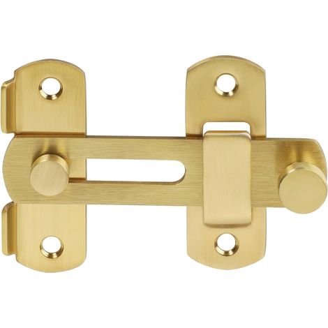 Verrou Porte Coulissante Serrure Volet Loquet Porte Verrou Portail à Bascule Boulon avec Vis pour Porte, Fenêtre, Placard et Jardin, Finition Noir Mat en Acier Inoxydable, EMS9001-B (1/5)