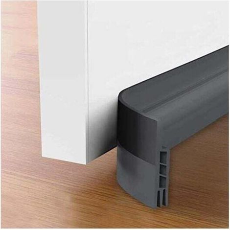 JSSEVN-Bas de porte isolant 45mm x 1m en TPE – Étanchéité contre le froid, bruit et humidité – Installation rapide, support acrylique transparent