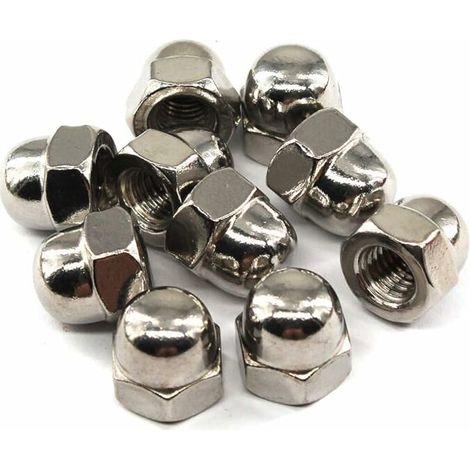 M4 Acorn capuchon Écrou Écrou hexagonal Ensemble en acier inoxydable (50 pièces) (1/4)
