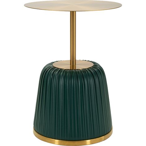 Couchtisch Kep, Rund, Farbe: Gold, Material: Kunststoff, 43x35x43h cm Gold