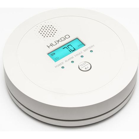1 Kohlenmonoxidmelder – CO-Sensor – 85 dB akustischer Alarm und LCD-Anzeige – Für Wohnräume und Schlafzimmer – Schwarz – 10 x 6 x 3 cm (1/5)