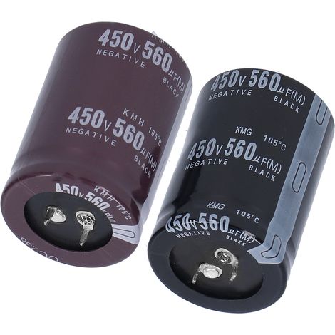 2 Stück Aluminium-Elektrolytkondensatoren 450 V 560 μF 105 °C für Audiogeräte und LED-Energiesparlampen (1/5)