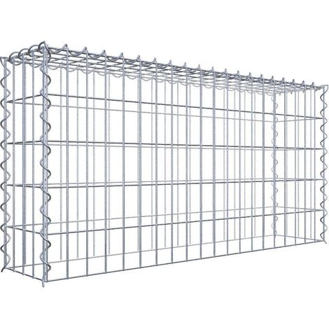 Gabiondeco - Gabion - Element de prolongation en hauteur 100 cm x 50 cm x 20 cm (L x H x P). maille 5 x 10 cm. Spirale. Attention : il manque une grille - Made in Ger... (1/5)