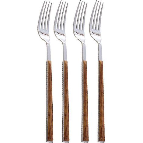 4-teiliges Set aus Edelstahllöffel und -gabel
