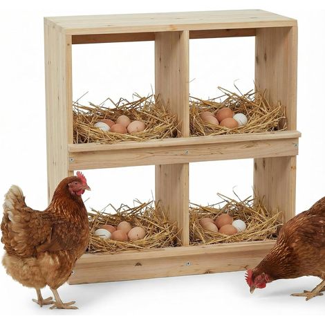 Pondoir en Bois pour Poules, Canards et Lapins - Nid Robuste et Polyvalent pour Basse-Cour - 60 x 41 x 62 cm (1/5)