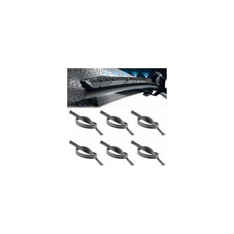 Lot de 6 lames d'essuie-glace en caoutchouc 800mm – Technologie de coupe à double micro-bord – Vision claire par temps de pluie (1/5)