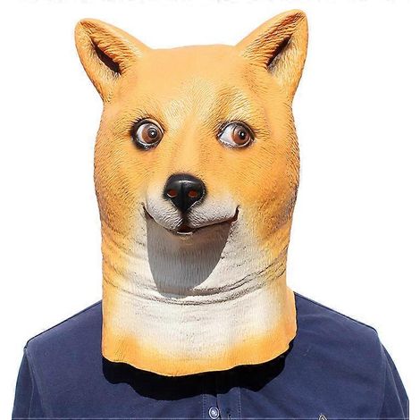 Masque de chien Shiba Inu, décoration d'Halloween, masque de carnaval, couvre-chef animal (1/2)