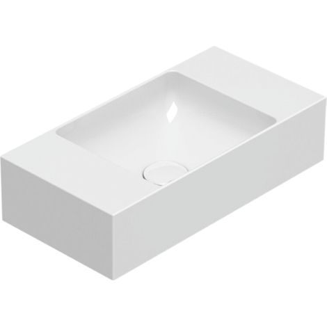 Lavabo en céramique 50x25 cm Globo T-EDGE B6R52BI  Blanc - Céramique