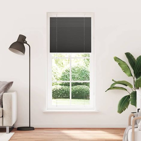 Maison Exclusive - Estor Plisado negro 85x200 cm Tela Ancho 84,4
