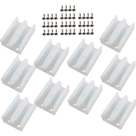 Guides de porte salle bain coulissante NUOBESTY, 10 pièces en (1/5)